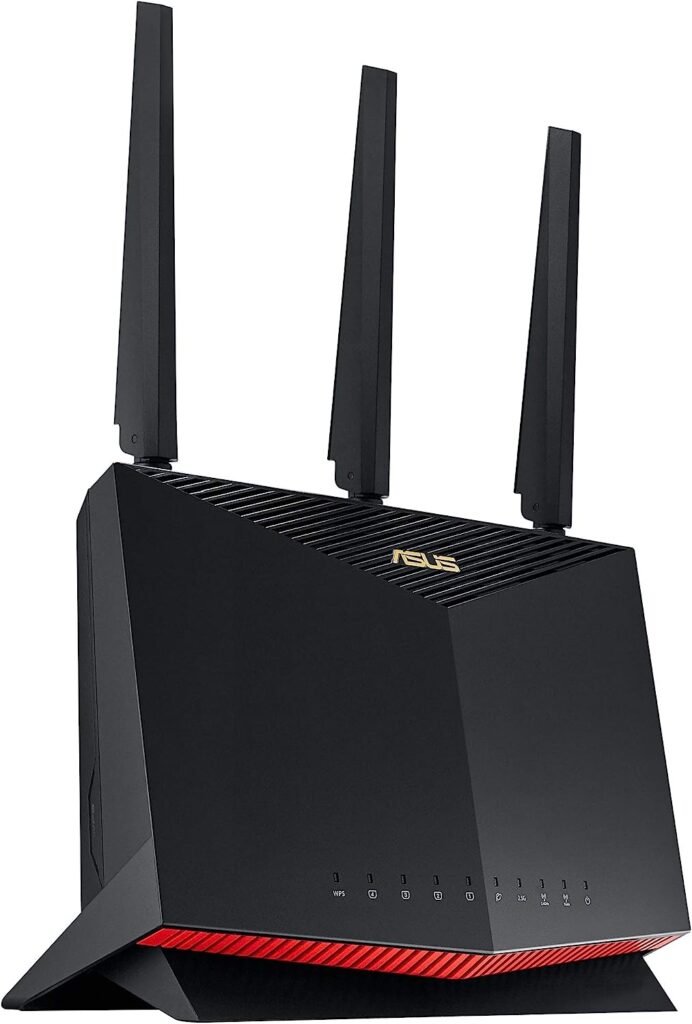 product shot of asu ax5700 wifi 6 gaming router rtax86