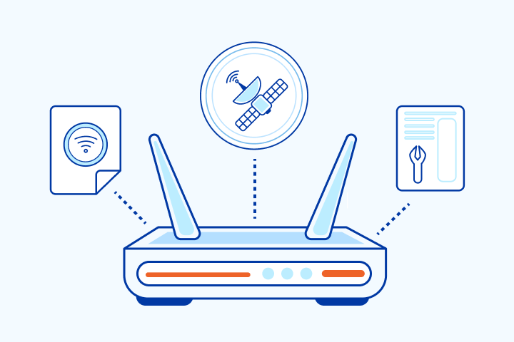 set up your satellite internet service graphic